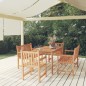 vidaXL Juego de comedor para jardín 5 piezas madera maciza de teca vidaXL Juego de comedor para jardín 5 piezas madera maciza de teca