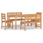 vidaXL Juego de comedor para jardín 5 piezas madera maciza de teca vidaXL Juego de comedor para jardín 5 piezas madera maciza de teca
