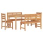 vidaXL Juego de comedor para jardín 5 piezas madera maciza de teca vidaXL Juego de comedor para jardín 5 piezas madera maciza de teca