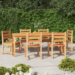vidaXL Juego de comedor de jardín 7 piezas madera maciza de teca