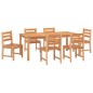 vidaXL Juego de comedor de jardín 7 piezas madera maciza de teca vidaXL Juego de comedor de jardín 7 piezas madera maciza de teca
