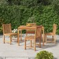 vidaXL Juego de comedor para jardín 5 piezas madera maciza de teca