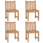 vidaXL Juego de comedor para jardín 5 piezas madera maciza de teca