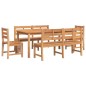 vidaXL Juego de comedor para jardín 5 piezas madera maciza de teca vidaXL Juego de comedor para jardín 5 piezas madera maciza de teca