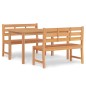 vidaXL Juego de comedor para jardín 3 pzas madera maciza de teca vidaXL Juego de comedor para jardín 3 pzas madera maciza de teca