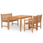 vidaXL Juego de comedor para jardín 4 piezas madera maciza de teca vidaXL Juego de comedor para jardín 4 piezas madera maciza de teca
