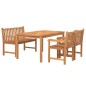 vidaXL Juego de comedor para jardín 4 piezas madera maciza de teca vidaXL Juego de comedor para jardín 4 piezas madera maciza de teca