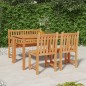 vidaXL Juego de comedor para jardín 4 piezas madera maciza de teca vidaXL Juego de comedor para jardín 4 piezas madera maciza de teca