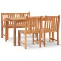 vidaXL Juego de comedor para jardín 4 piezas madera maciza de teca vidaXL Juego de comedor para jardín 4 piezas madera maciza de teca