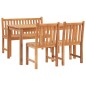 vidaXL Juego de comedor para jardín 4 piezas madera maciza de teca vidaXL Juego de comedor para jardín 4 piezas madera maciza de teca