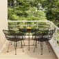 vidaXL Juego de comedor de jardín 5 piezas ratán sintético negro vidaXL Juego de comedor de jardín 5 piezas ratán sintético negro
