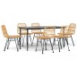 vidaXL Juego de comedor de jardín 7 piezas ratán sintético vidaXL Juego de comedor de jardín 7 piezas ratán sintético