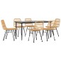 vidaXL Juego de comedor de jardín 7 piezas ratán sintético vidaXL Juego de comedor de jardín 7 piezas ratán sintético