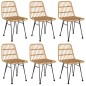 vidaXL Juego de comedor de jardín 7 piezas ratán sintético vidaXL Juego de comedor de jardín 7 piezas ratán sintético