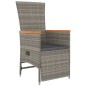 vidaXL Set comedor jardín 9 pzas y cojines ratán sintético gris vidaXL Set comedor jardín 9 pzas y cojines ratán sintético gris