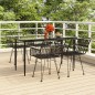 vidaXL Juego de comedor de jardín 5 piezas ratán sintético negro vidaXL Juego de comedor de jardín 5 piezas ratán sintético negro