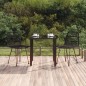 vidaXL Juego de comedor de jardín 3 piezas ratán sintético negro vidaXL Juego de comedor de jardín 3 piezas ratán sintético negro