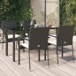 vidaXL Set de muebles jardín 5 pzas con cojines ratán sintético negro vidaXL Set de muebles jardín 5 pzas con cojines ratán sintético negro
