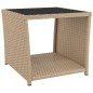 vidaXL Juego de muebles jardín 3 piezas acero y ratán sintético beige