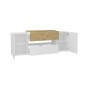 FMD Mueble de TV/equipos de música roble y blanco 182x33x70,2 cm FMD Mueble de TV/equipos de música roble y blanco 182x33x70,2 cm