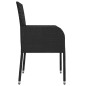 vidaXL Set de comedor de jardín 7 pzas y cojines ratán sintético negro vidaXL Set de comedor de jardín 7 pzas y cojines ratán sintético negro