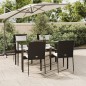 vidaXL Set de muebles jardín 5 pzas con cojines ratán sintético negro vidaXL Set de muebles jardín 5 pzas con cojines ratán sintético negro