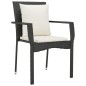 vidaXL Set de muebles jardín 5 pzas con cojines ratán sintético negro vidaXL Set de muebles jardín 5 pzas con cojines ratán sintético negro