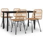 vidaXL Juego de comedor de jardín 5 piezas ratán sintético vidaXL Juego de comedor de jardín 5 piezas ratán sintético