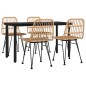 vidaXL Juego de comedor de jardín 5 piezas ratán sintético vidaXL Juego de comedor de jardín 5 piezas ratán sintético