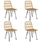 vidaXL Juego de comedor de jardín 5 piezas ratán sintético vidaXL Juego de comedor de jardín 5 piezas ratán sintético