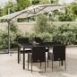 vidaXL Set de muebles jardín 5 pzas con cojines ratán sintético negro vidaXL Set de muebles jardín 5 pzas con cojines ratán sintético negro