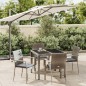 vidaXL Set comedor de jardín 5 piezas con cojines ratán sintético gris vidaXL Set comedor de jardín 5 piezas con cojines ratán sintético gris