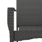 vidaXL Set de muebles jardín 5 pzas con cojines ratán sintético negro vidaXL Set de muebles jardín 5 pzas con cojines ratán sintético negro