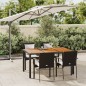 vidaXL Set de muebles jardín 5 pzas con cojines ratán sintético negro vidaXL Set de muebles jardín 5 pzas con cojines ratán sintético negro