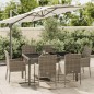 vidaXL Set comedor jardín 7 pzas y cojines ratán sintético gris vidaXL Set comedor jardín 7 pzas y cojines ratán sintético gris