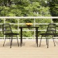 vidaXL Juego de comedor de jardín 3 piezas ratán sintético negro vidaXL Juego de comedor de jardín 3 piezas ratán sintético negro