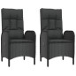 vidaXL Set de muebles jardín 5 pzas con cojines ratán sintético negro vidaXL Set de muebles jardín 5 pzas con cojines ratán sintético negro