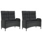 vidaXL Set de muebles jardín 5 pzas con cojines ratán sintético negro vidaXL Set de muebles jardín 5 pzas con cojines ratán sintético negro