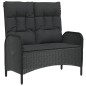 vidaXL Set de muebles jardín 5 pzas con cojines ratán sintético negro vidaXL Set de muebles jardín 5 pzas con cojines ratán sintético negro