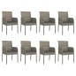 vidaXL Set comedor jardín 9 pzas y cojines ratán sintético gris vidaXL Set comedor jardín 9 pzas y cojines ratán sintético gris