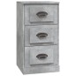 vidaXL Aparadores 3 piezas madera contrachapada gris hormigón vidaXL Aparadores 3 piezas madera contrachapada gris hormigón