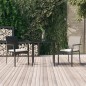 vidaXL Set comedor de jardín 3 pzas con cojines ratán sintético negro