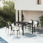 vidaXL Set de muebles jardín 5 pzas con cojines ratán sintético negro vidaXL Set de muebles jardín 5 pzas con cojines ratán sintético negro