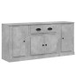vidaXL Aparadores 3 piezas madera contrachapada gris hormigón vidaXL Aparadores 3 piezas madera contrachapada gris hormigón