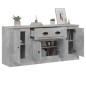 vidaXL Aparadores 3 piezas madera contrachapada gris hormigón vidaXL Aparadores 3 piezas madera contrachapada gris hormigón