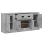 vidaXL Aparadores 3 piezas madera contrachapada gris hormigón vidaXL Aparadores 3 piezas madera contrachapada gris hormigón