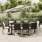 vidaXL Set de comedor de jardín 9 pzas y cojines ratán sintético negro