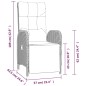 vidaXL Set comedor de jardín 3 piezas con cojines ratán sintético gris vidaXL Set comedor de jardín 3 piezas con cojines ratán sintético gris
