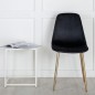 Venture Home Sillas de comedor 2 uds Polar terciopelo negro y latón Venture Home Sillas de comedor 2 uds Polar terciopelo negro y latón