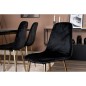 Venture Home Sillas de comedor 2 uds Polar terciopelo negro y latón Venture Home Sillas de comedor 2 uds Polar terciopelo negro y latón